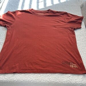 Vibrant Red Short Sleeve Crew Neck Tee